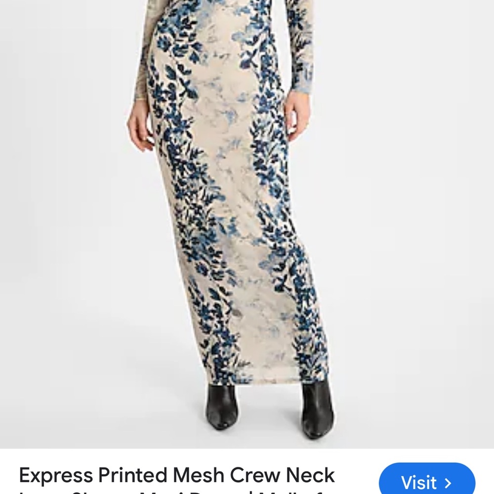 Express Blue Green Maxi Pencil Skirt